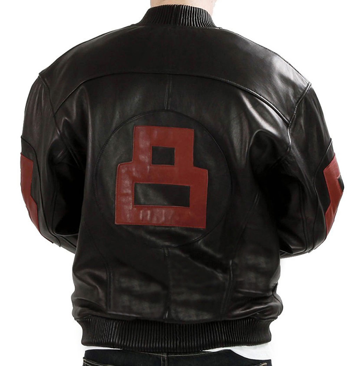 8 Ball Black Bomber Leather Jacket