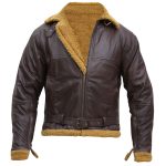 B3 Shearling Sheepskin Bomber Leather Jacket