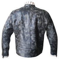 Grey Designers Bomber Leather Jacket