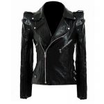 Kate Moss Black Biker Leather Jacket