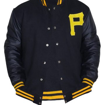 Pittsburgh Pirates Black Varsity Wool Jacket