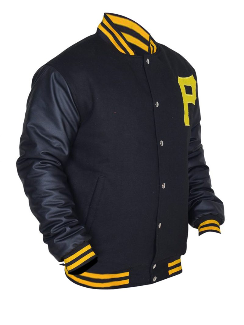 Pittsburgh Pirates Black Varsity Wool Jacket