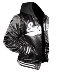 Drake-Supreme-Bomber-Satin-Black-Hoodie-Jacket-1